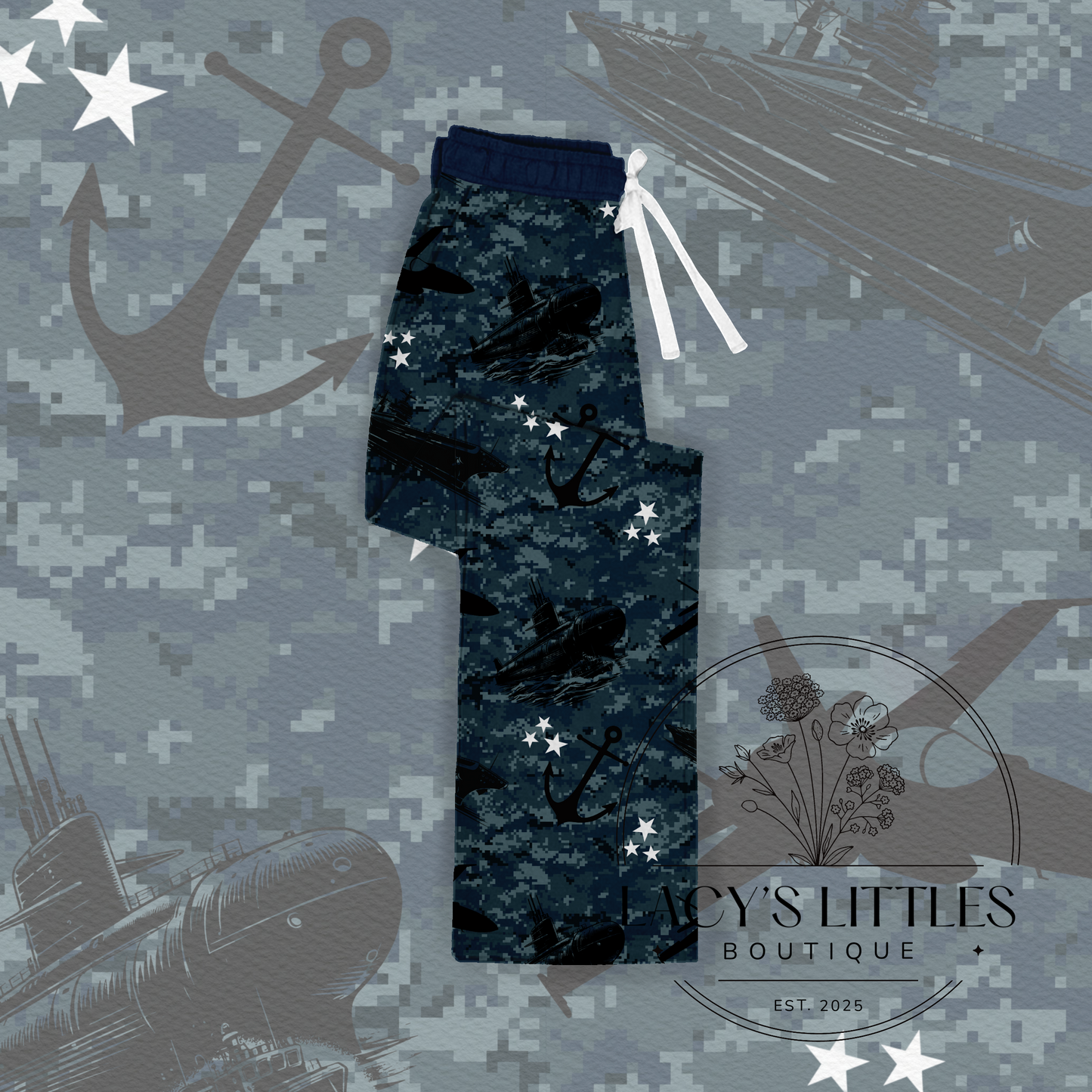 Navy Adult Relaxed Fit Pants
