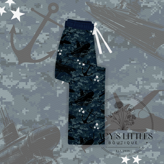 Navy Adult Relaxed Fit Pants