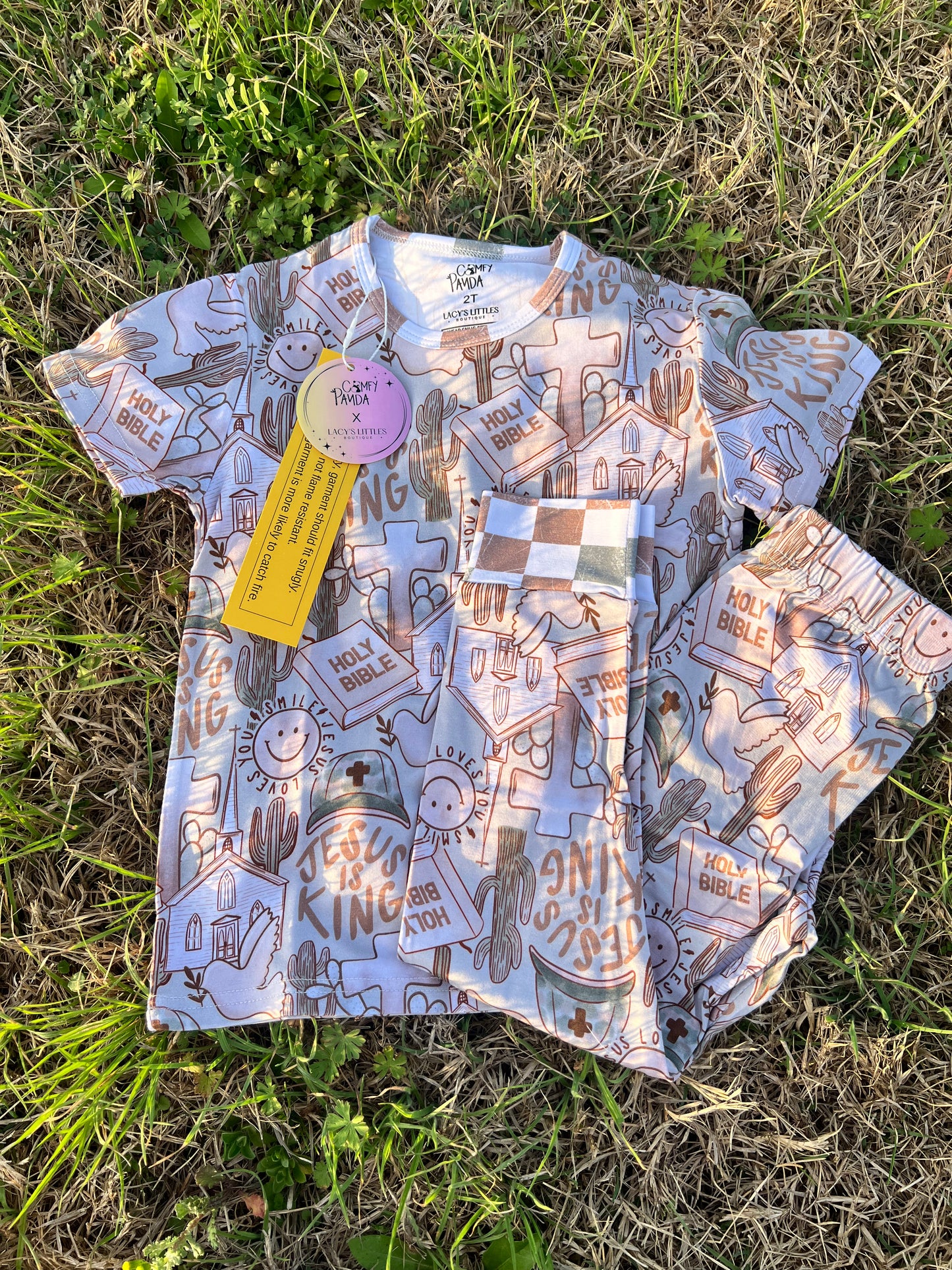 King 2pc Short Sleeve Pants Set